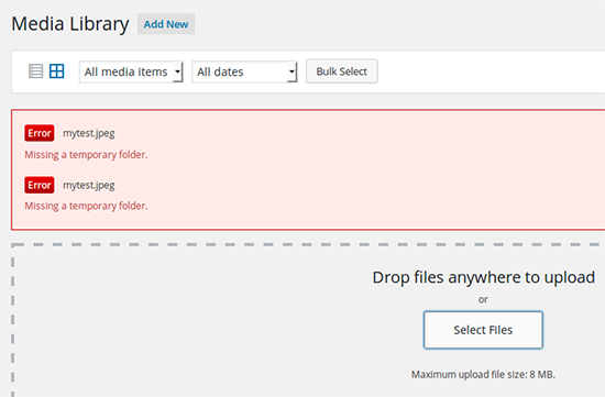 How to Fix "Missing a Temporary Folder" Error in WordPress